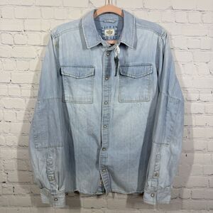 Marine Layer Light Blue Casual Button Down Shirt